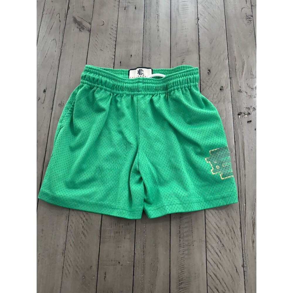 Eric Emanuel EE Youth Basic Shorts Green Mesh Logo Size Medium 8